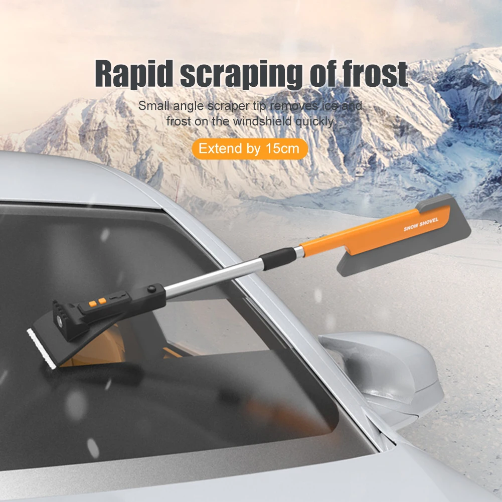 

Car Snow Shovel Ice Scraper Cleaning Brush Extendable Snow Brush LED Lighted Multi-functional Winter Ice Snow Frost Removal Tool