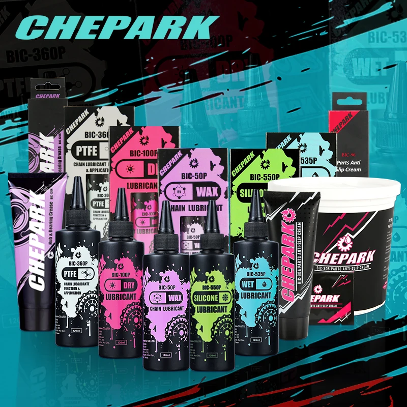 

CHEPARK Bicycle Chain Special Lubricant of Dry/Wax/Wet/PTFE/Silicone Bike Parts Lube Long Lasting 120ml Bike Chain Oil Lubricant