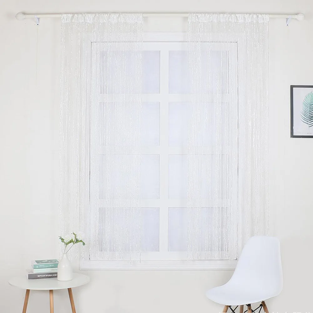 

1PC Thread Curtain Tassel Curtain Room Divider Insect Protection Decor 100×200cm For Modern Home Creating Relaxing Atmosphere