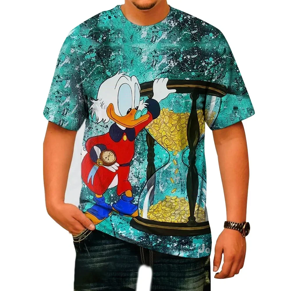 2024 летняя футболка с 3D принтом Дональда Дак уличная одежда повседневная модная