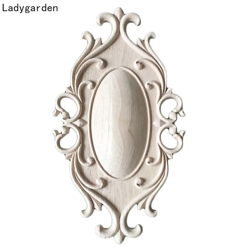 

Vintage Wood Carved Applique Onlay Woodcarving Decal Home Cabinet Wall Door Furniture Decoration Ornaments 35CM 45CM