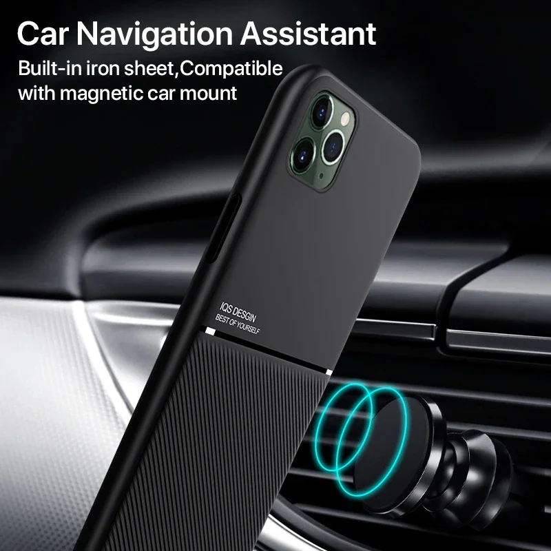 Магнитный чехол для iPhone 14 13 12 11 Pro Max SE X XR XS 8 7 6 S Plus базовый Тонкий в деловом стиле