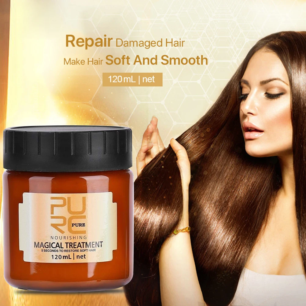 PURC Magical Keratin Hair Treatment Mask Effectively Repair Damaged Dry Hair 5 Seconds Nourish & Restore Soft Hair free shipping