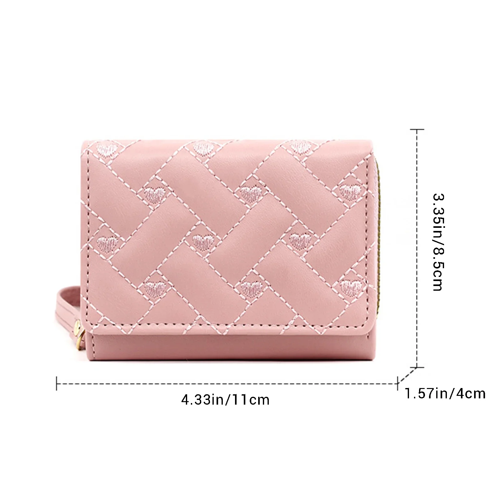 Женский кошелек простой розовый/синий/черный для карт из искусственной кожи