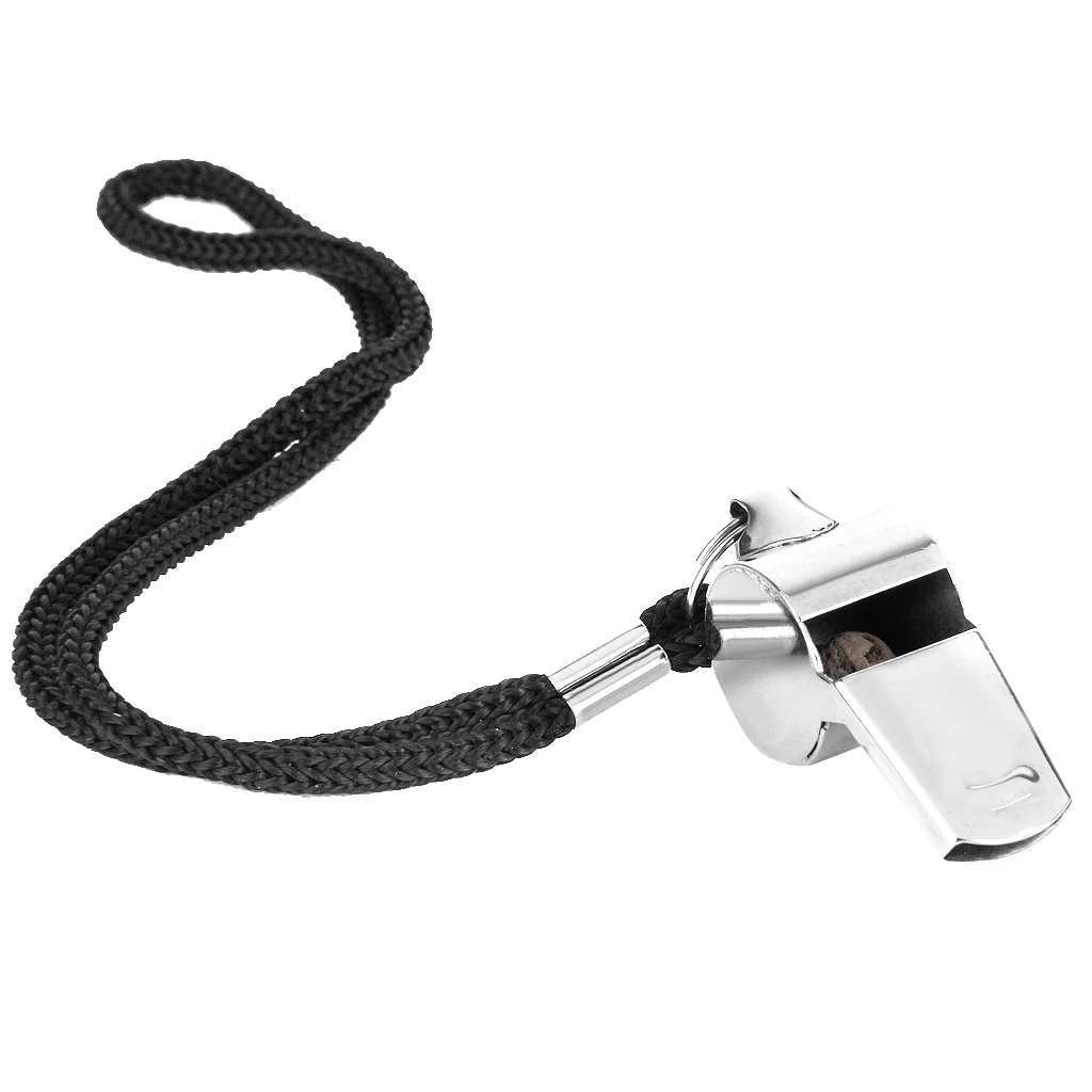 

Metal referee whistle referee whistle with lanyard soccer ball