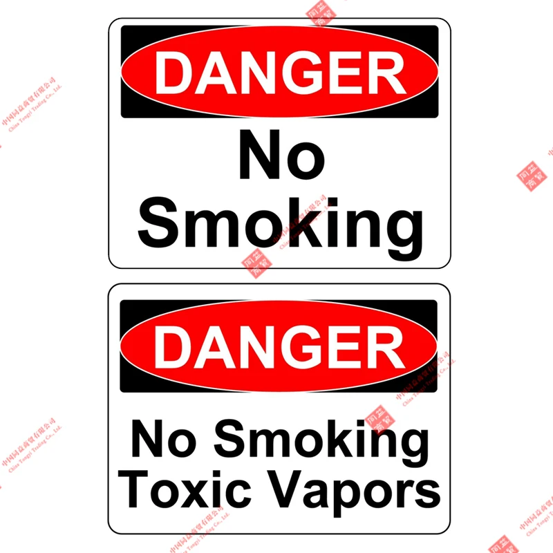 

Car Stickers Dangerous No Smoking Toxic Vapors OSHA Safety Sign Stickers Public Places Practical Decals Vinyl Decals