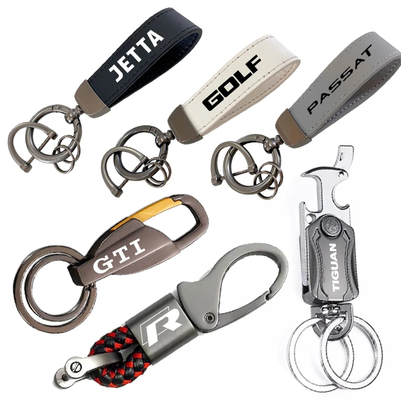 

For Volkswagen GOLF GTI JETTA PASSAT POLO T- ROC T-CROSS TIGUAN touran Favorit keychain leather keychain metal gift
