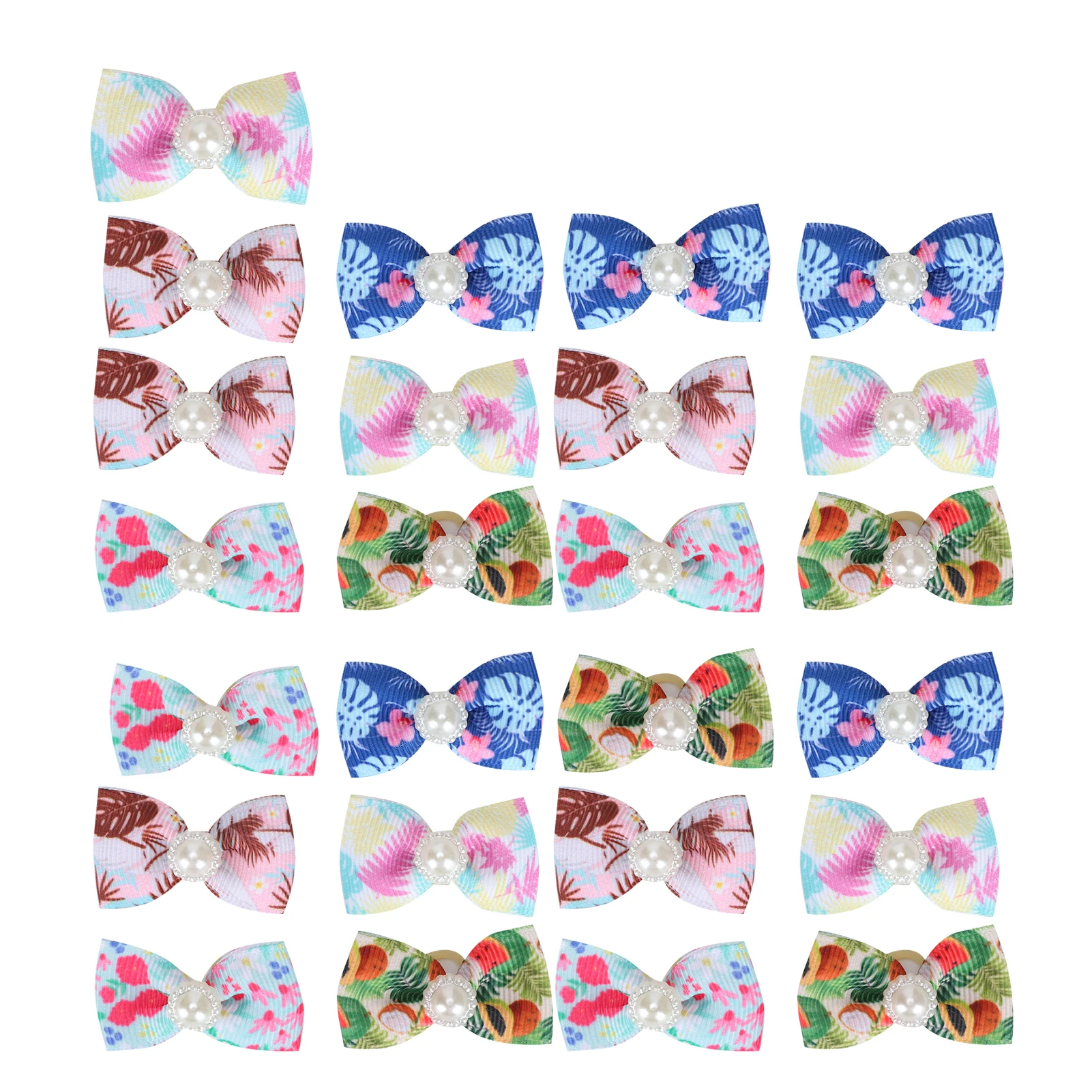 

25pcs Dog Puppy Hair Bows Pet Cat Knotted Small Hair Bows Bowknot Grooming Accessories