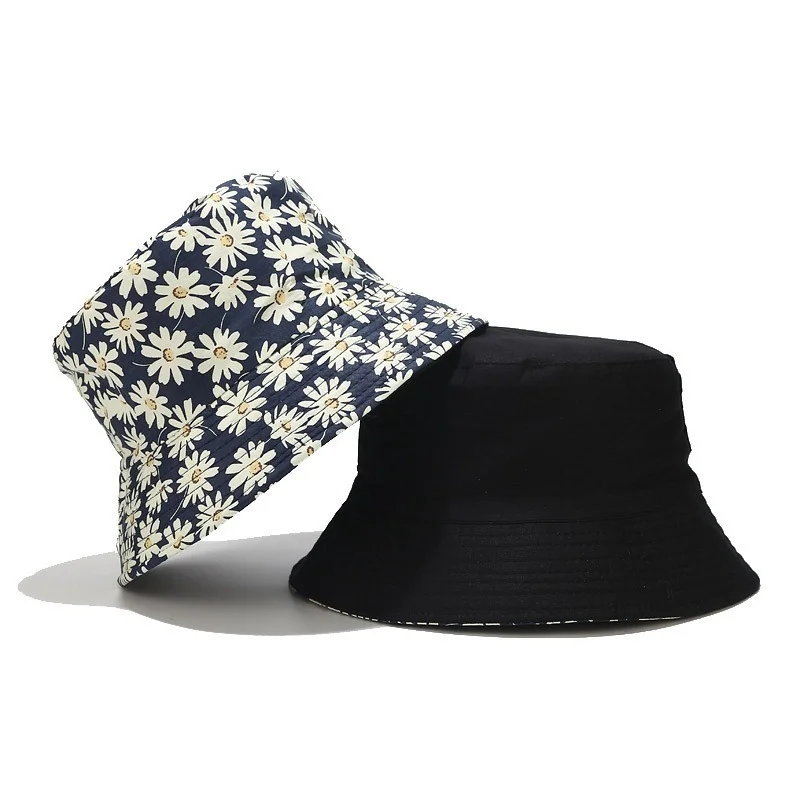 

Unisex Fisherman Hat Double Sided Wearable Daisy Cow Fisherman Hat Men's Ladies Hat Summer Panama Folding