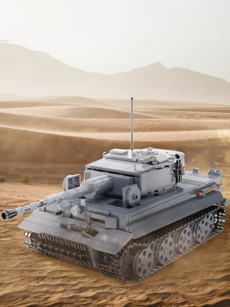 Moc Panzerkampfwagen VI Tiger 1 Строительные блоки 1634 шт. Танк DIY Модель Военные наборы кирпичей