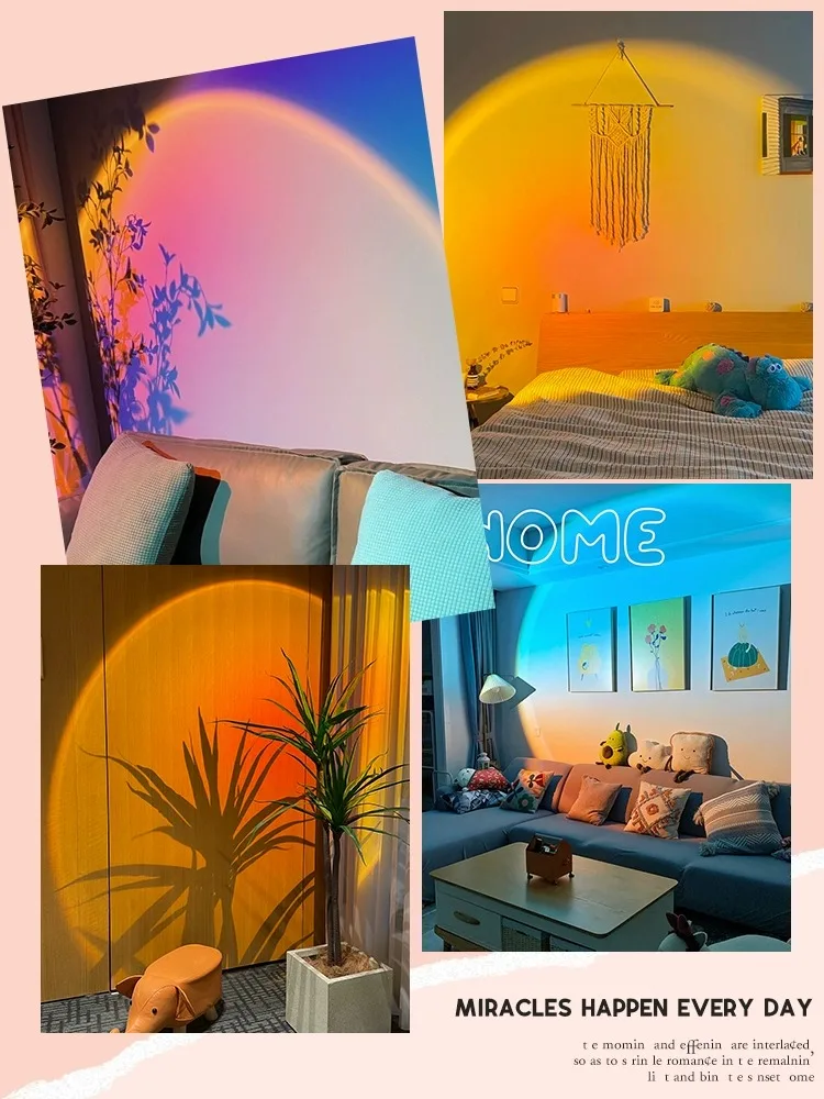 Светильник на закат креативный атмосферный светильник с поверхностным