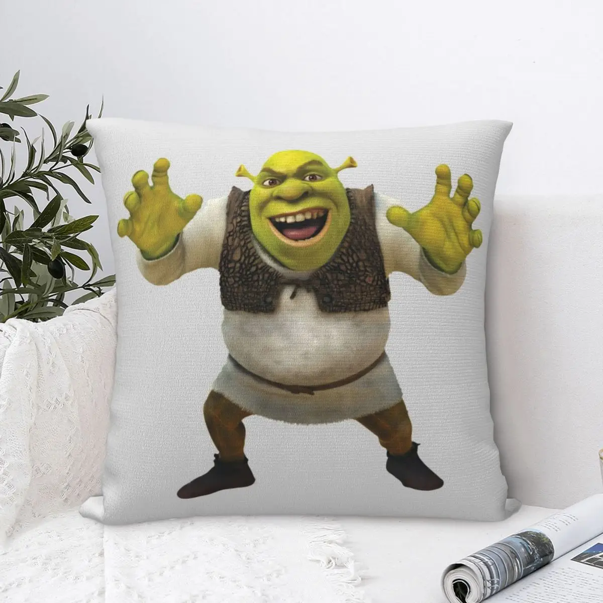 

What Are You Doing In My Swamp Pillowcase Pillow Case Cushion Cover Home Sofa Car Decorative Shrek Throw Pillow Pillowcases