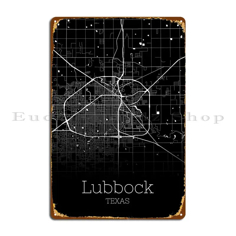 

Lubbock Техасская карта металлический знак роспись ретро дизайн кино гараж украшение жестяной знак плакат