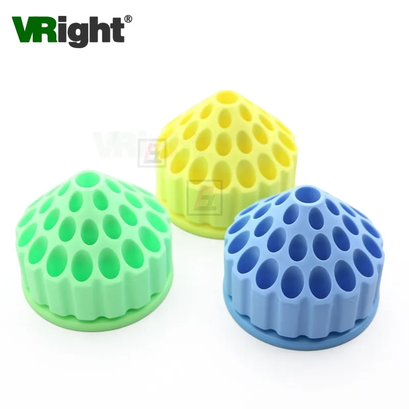 

360 degree Dental grinding head set box Dental laboratory rotating bur holder Needle storage box