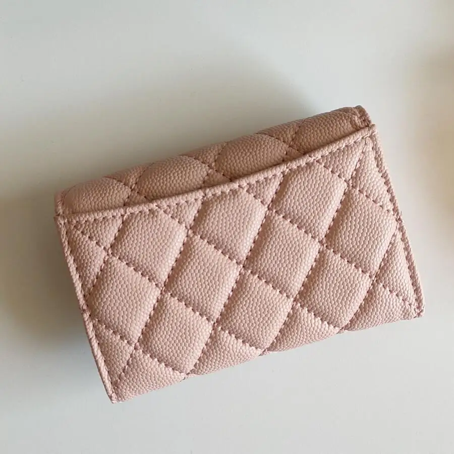 Caviar Genuine Leather Luxury Women's Wallet Card Holder Small Wallet Coin Purse Clutch Bag Girl Wallet Card holder