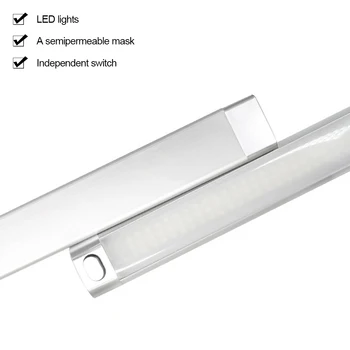 120 LED 12V Car Interior Led Light Bar White Light Tube with Switch for Van Lorry Truck RV for Camper Boat Indoor Ceiling Light 4