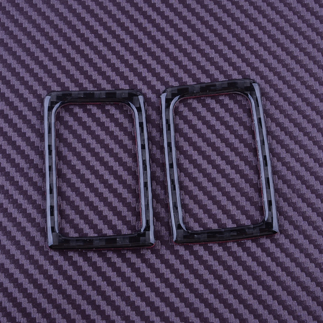 

2Pcs Left Right Carbon Fiber Interior Door Lock Frame Cover Trim Fit for Nissan GT-R R35 2016-2014 2013 2012 2011 2010 2009 2008