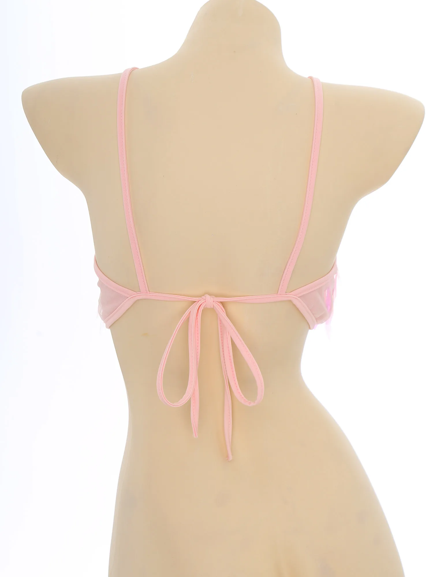 Блестящий бюстгальтер с бахромой и блестками топ сексуальный мини-топ на