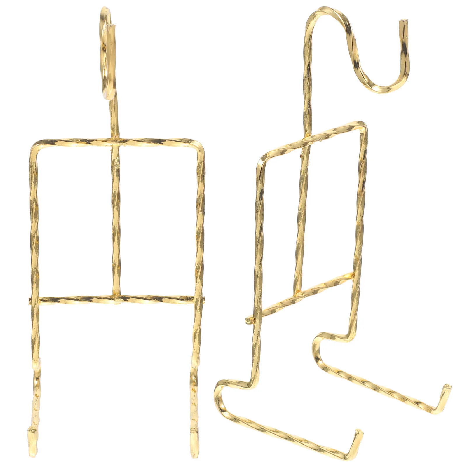 

2 Pcs Saucers Draining Hanger Coffee Mug Display Stands Plate Rack Iron Dish Holder Desktop Metal Cup Drying