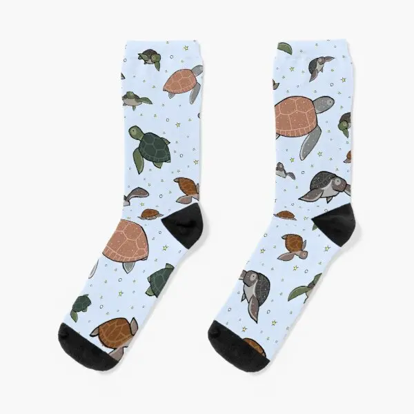 

Sea Turtles Crew Socks Mens Best Breathable Ladies Cute Black Comfortable Unisex Short Pattern Girls Women Sports Winter Funny