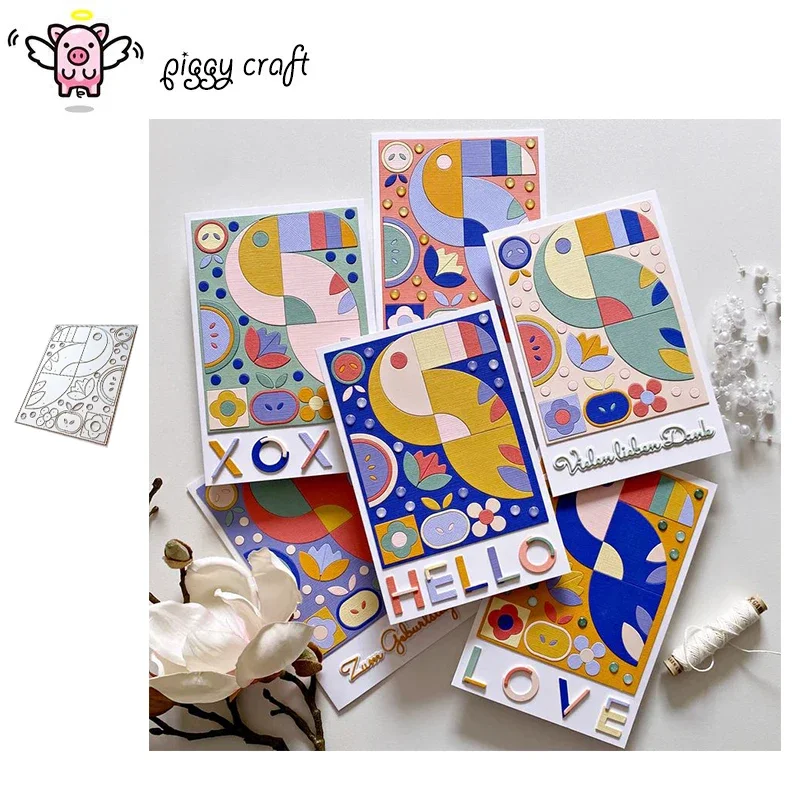 Piggy Craft metal cutting dies cut die mold Various shape frames Scrapbook paper craft knife mould blade punch stencils