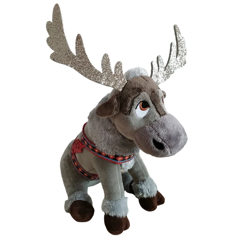 1Pcs Disney Anime Frozen Cartoon Reindeer Sven Plush Stuffed Toy Dolls 25cm