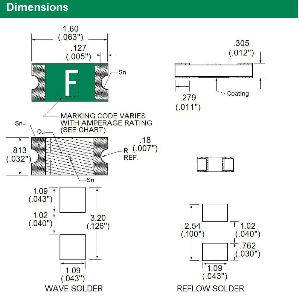 10 шт. Littelfuse 0603 1A SMD предохранитель 32 в SMF очень быстродействующий чип для тонкой