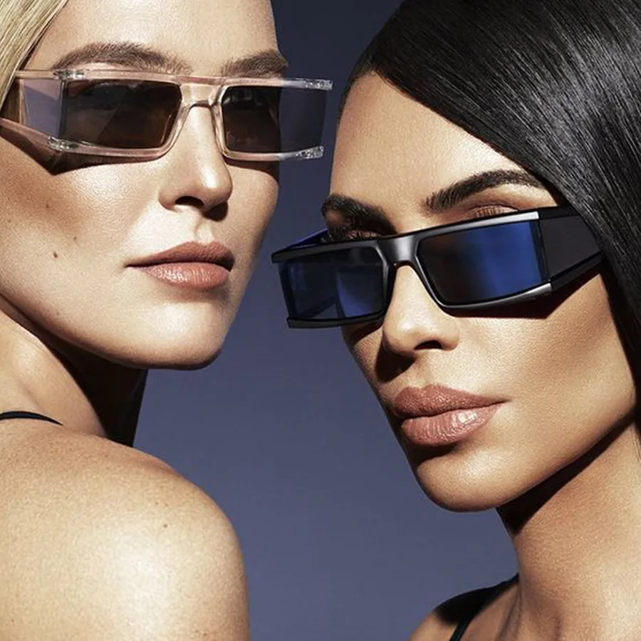 Retro Fashion Punk Square Sunglasses For Women Men Ins Popular Small Frame Silver Sun Glasses Trending Shades UV400 Ladies Eye |