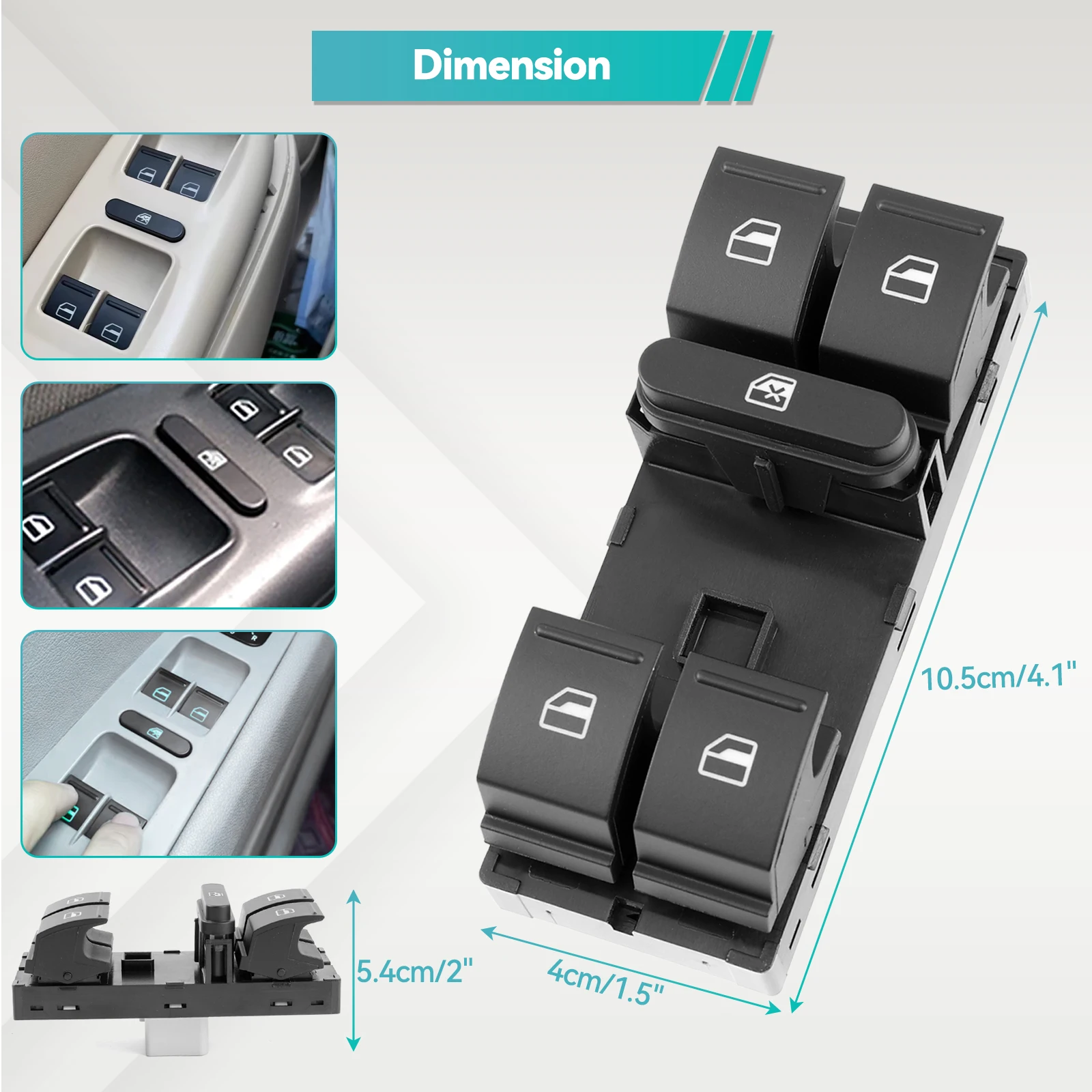 Электрический переключатель управления стеклоподъемником со стороны водителя