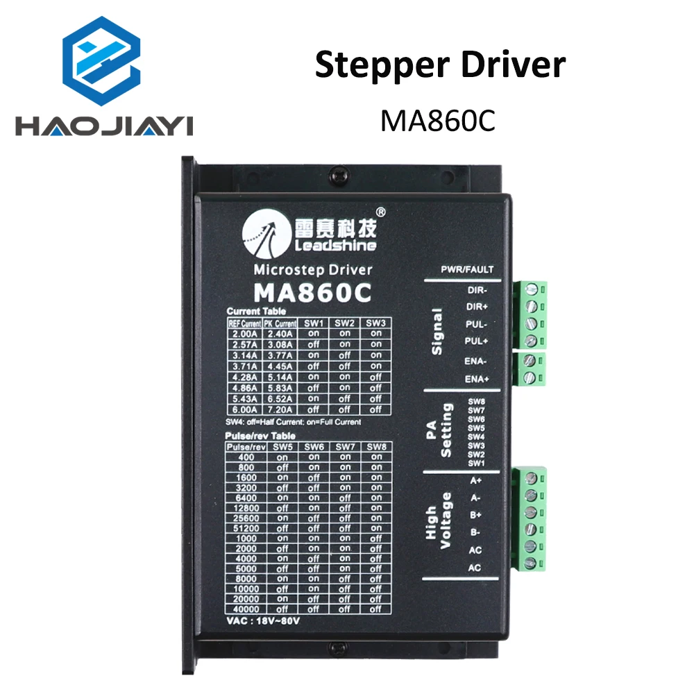 

Двухфазный шаговый драйвер Leadshine MA860C 36-80 В переменного тока 1,8-а