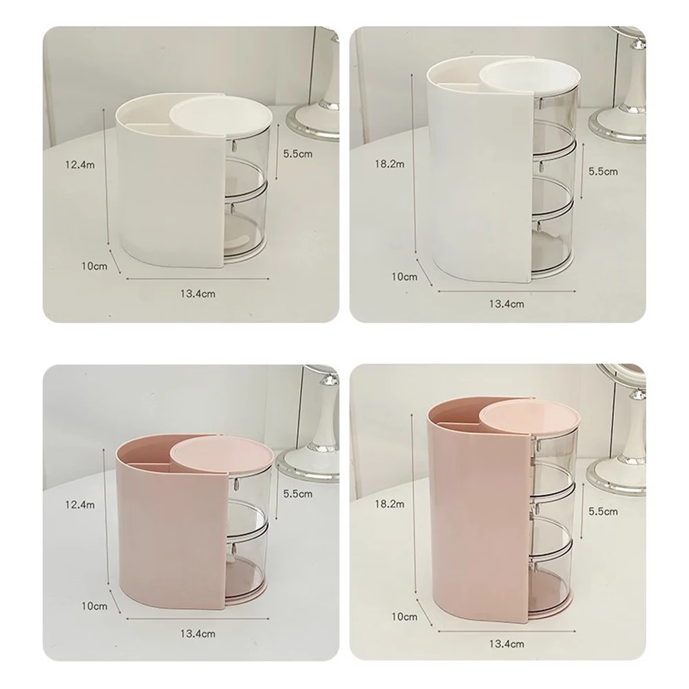 Прозрачная шкатулка для украшений вращающийся прозрачный органайзер настольный