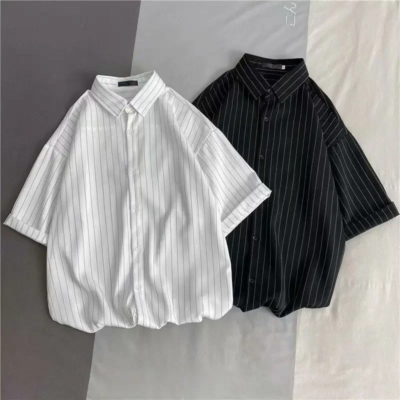 EBAIHUI летняя японская рубашка в Гонконге повседневная свободная мужская блузка