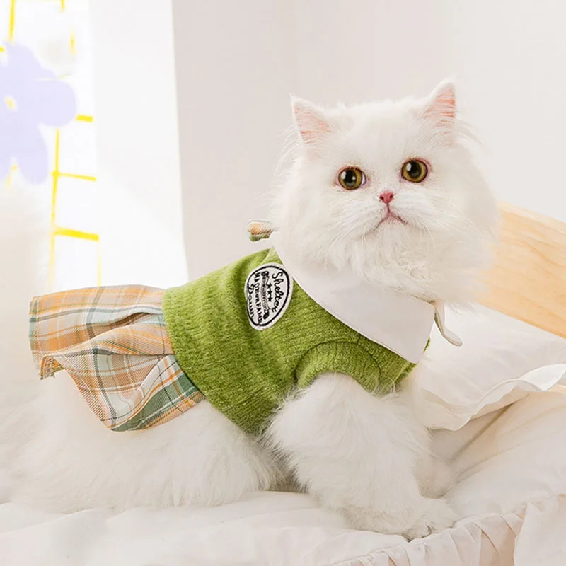 

Jk Dress Pet Dog Clothes Fashion Clothing Dogs Sweet Super Small Cute Chihuahua Print Soft Spring Summer Green Girl Mascotas