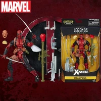 disney marvel deadpool dual weapon interchangeable head action anime figure model collection toy ornaments gifts for children