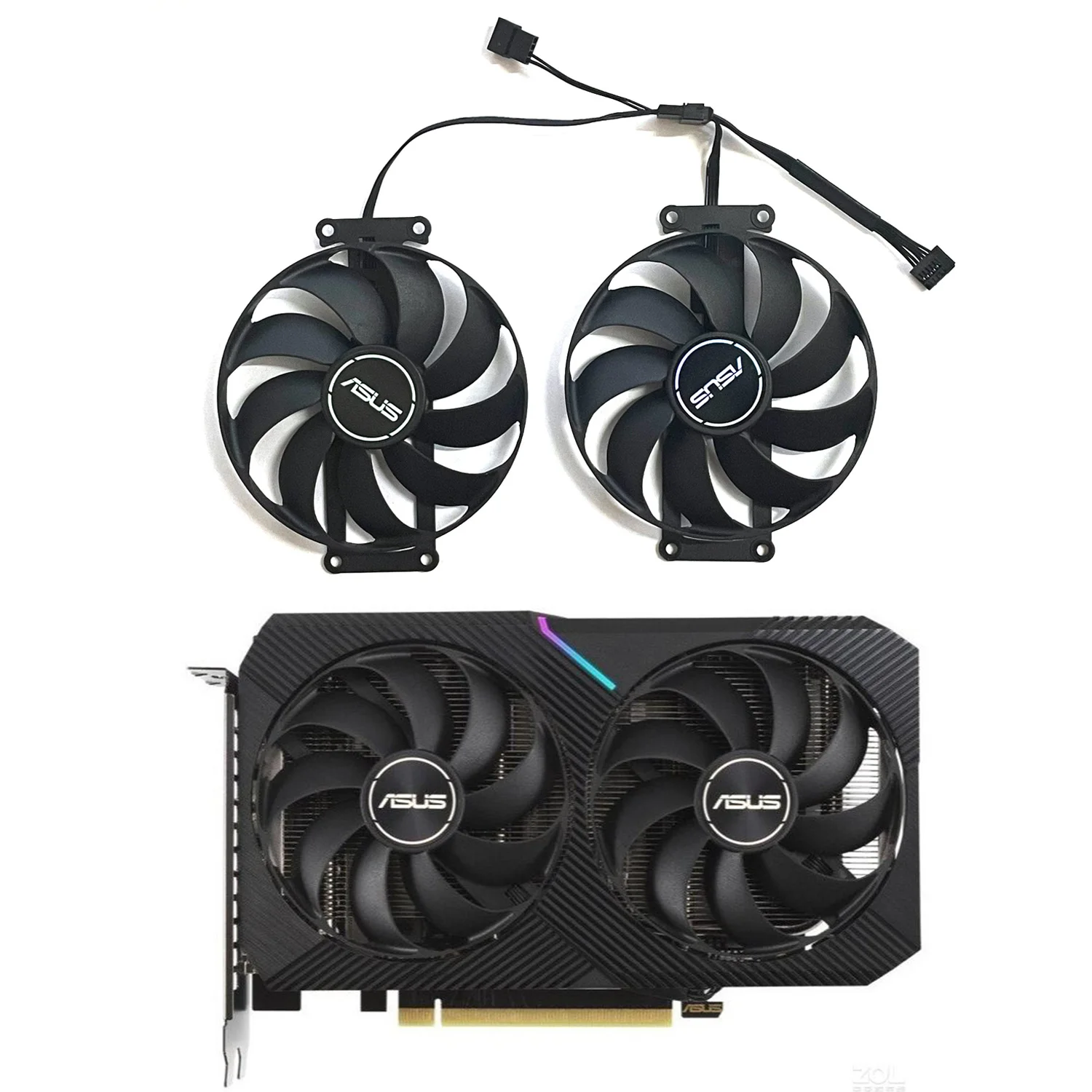CF9010U12D FDC10H12S9-C T129215SU DC 12V 0.5A RTX 3060 GPU кулер ASUS RTX3060 двойной разгон RTX3060Ti Графический охлаждающий вентилятор