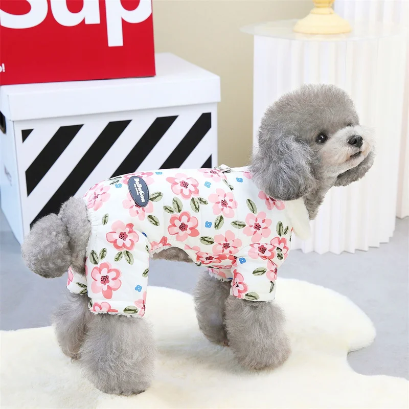 

Warm Puppy Clothes Coat Winter Dog Jumpsuit Rompers Dog Costume Yorkshire Pomeranian Schnauzer Pomeranian Small Dog Clothing