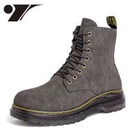 fashion mens shoes winter new transparent bottom boots high top comfortable and non slip men combat boots cowboy boots