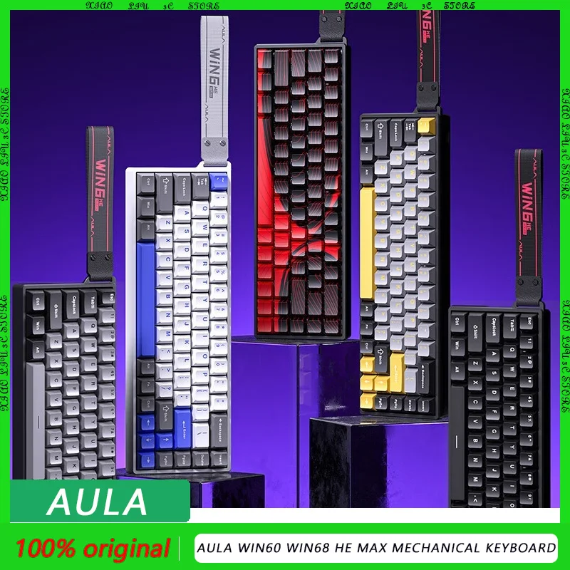 AULA WIN60 WIN68 HE MAX Mechanical Keyboard Magnetic Switch 8k Polling Rate RGB 0 Dead Zone Esports Customized Gaming