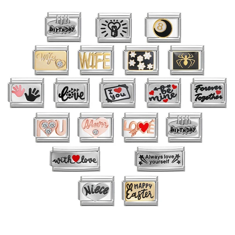 Модная новинка 2024 очаровательные итальянские звенья для торта в честь юбилея