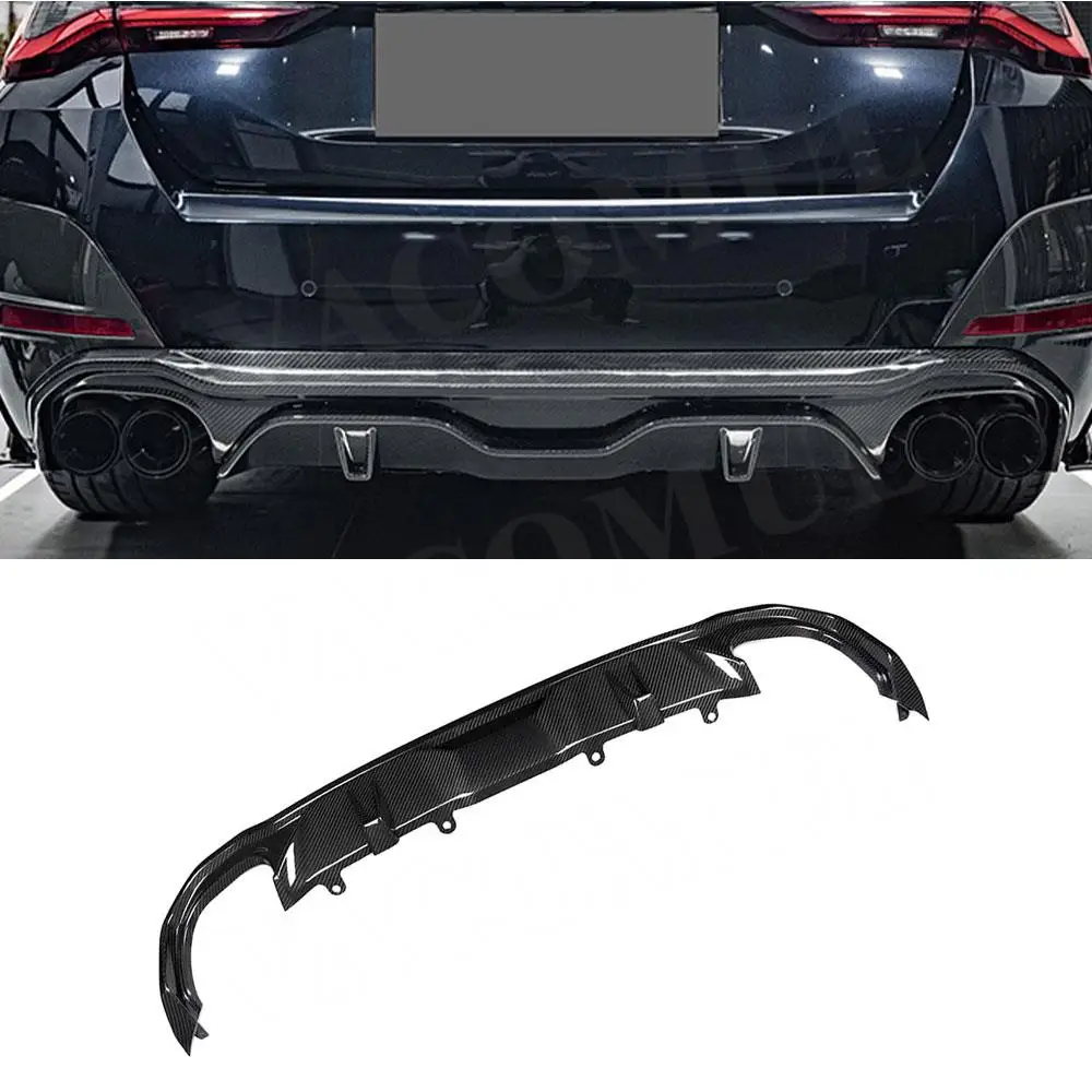 

Dry Carbon Fiber Rear Bumper Lip Diffuser Spoiler Car Bodykits Styling for BMW 4 Series G26 M Sport Sedan 2020+ Rear Lip FRP