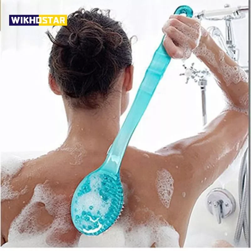 

Long Handle Bath Brush Back Scrubber Bathroom Shower Brush Skin Massager Exfoliation Brush Bathroom Accessories