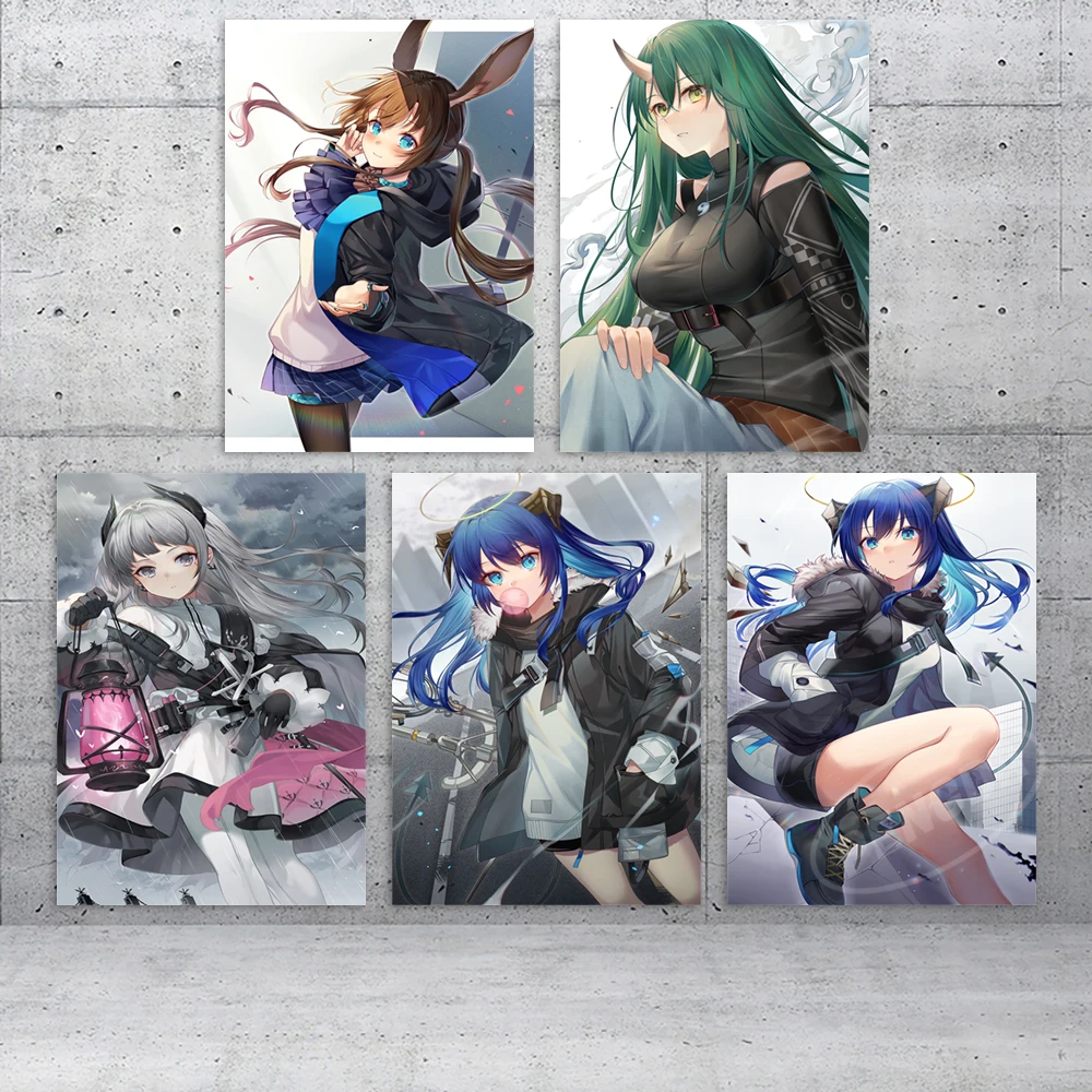 

Canvas Painting Arknights Wall Art HD Hoshiguma Printing Posters Anime Home Decor Mostima Living Room Mudrock Modular Pictures