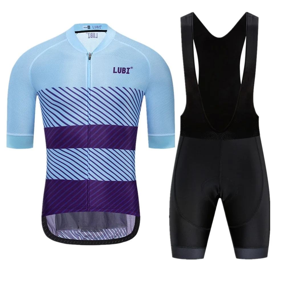 Plaid Cycling Set Bib Shorts Bike Jersey Bicycle Shirt Road Short Sleeve Kits Racing Clothes Cycle Downhill MTB Mountain Suit