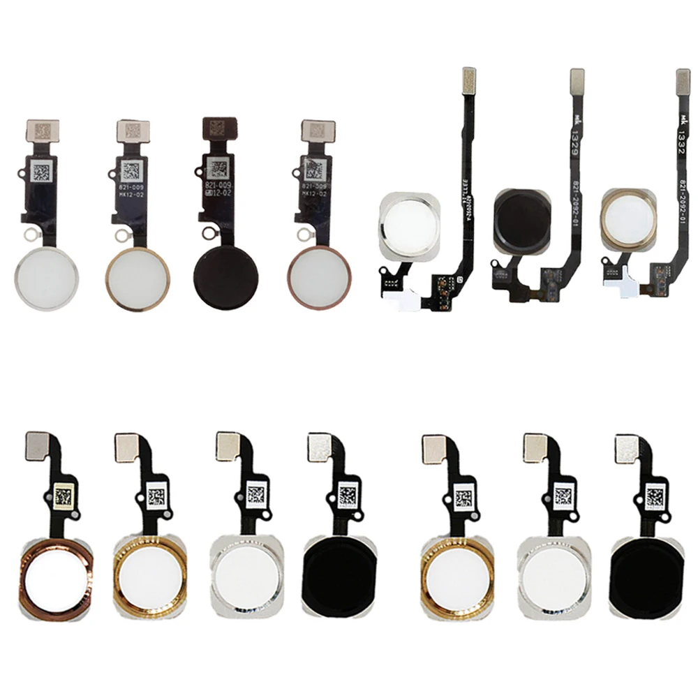 Home Button With Flex Cable For iPhone 5 5C 5S 6 Plus 6s 7 7Plus 8G 8 Black/White/Gold/ Rose Gold Assembly |