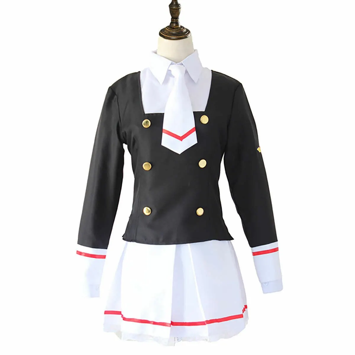 Japanese Anime Cardcaptor Sakura Clear Card Kinomoto Cosplay Costume Sailor Dress School Uniform Women Outfits Full Set