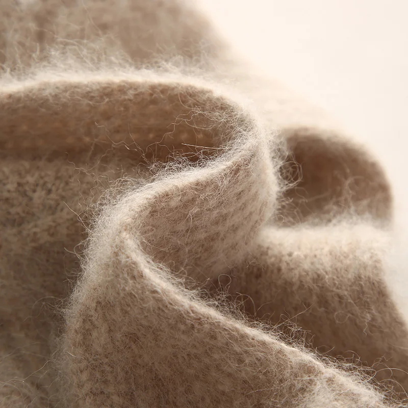 100% норковый кашемировый свитер Осень-зима новинка Женский пуловер с высоким