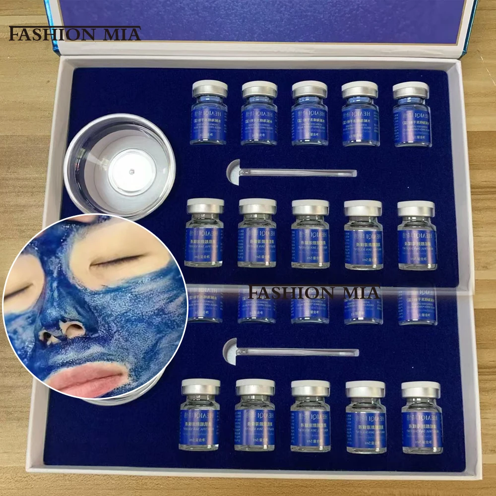 Фото Набор для ухода за кожей: синие губчатые спикулы, микрокристаллический лиофилизированный порошок, 80% натуральный биологический экстракт для лечения акне №1