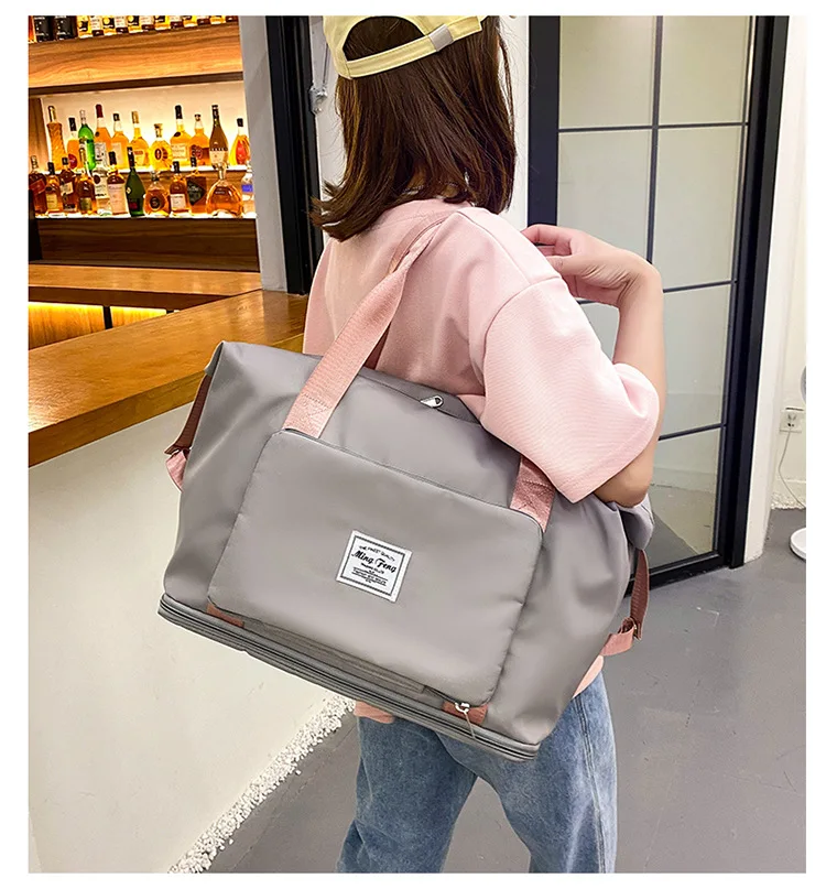 Women's Folding Travel Bag Waterproof Handbag Large Multifunctional Bag Women's Large Capacity Sports Storage Bag