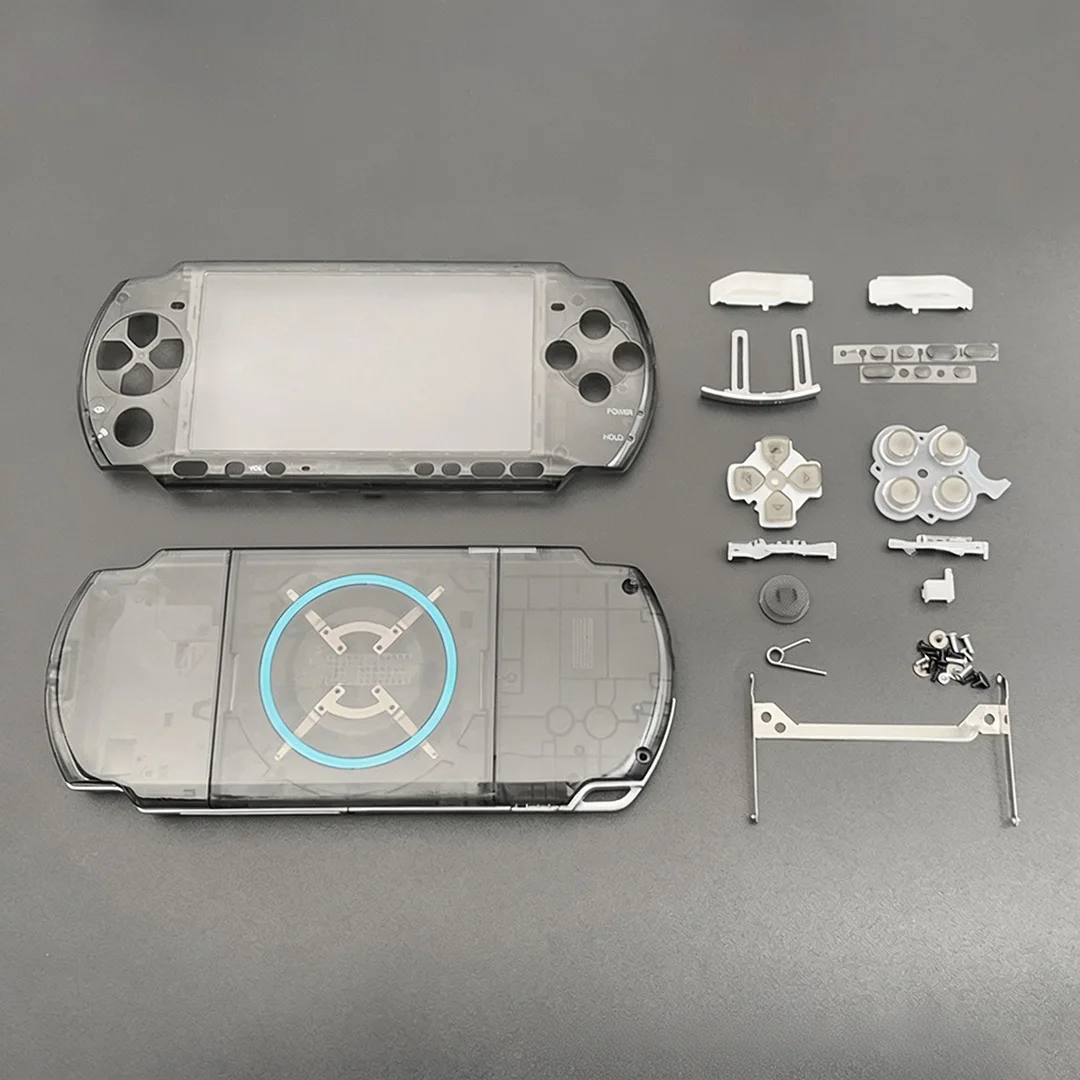 Фото Прозрачный сменный корпус для PSP 3000, полный комплект корпуса, детали для самостоятельного ремонта, аксессуары для консоли. №2