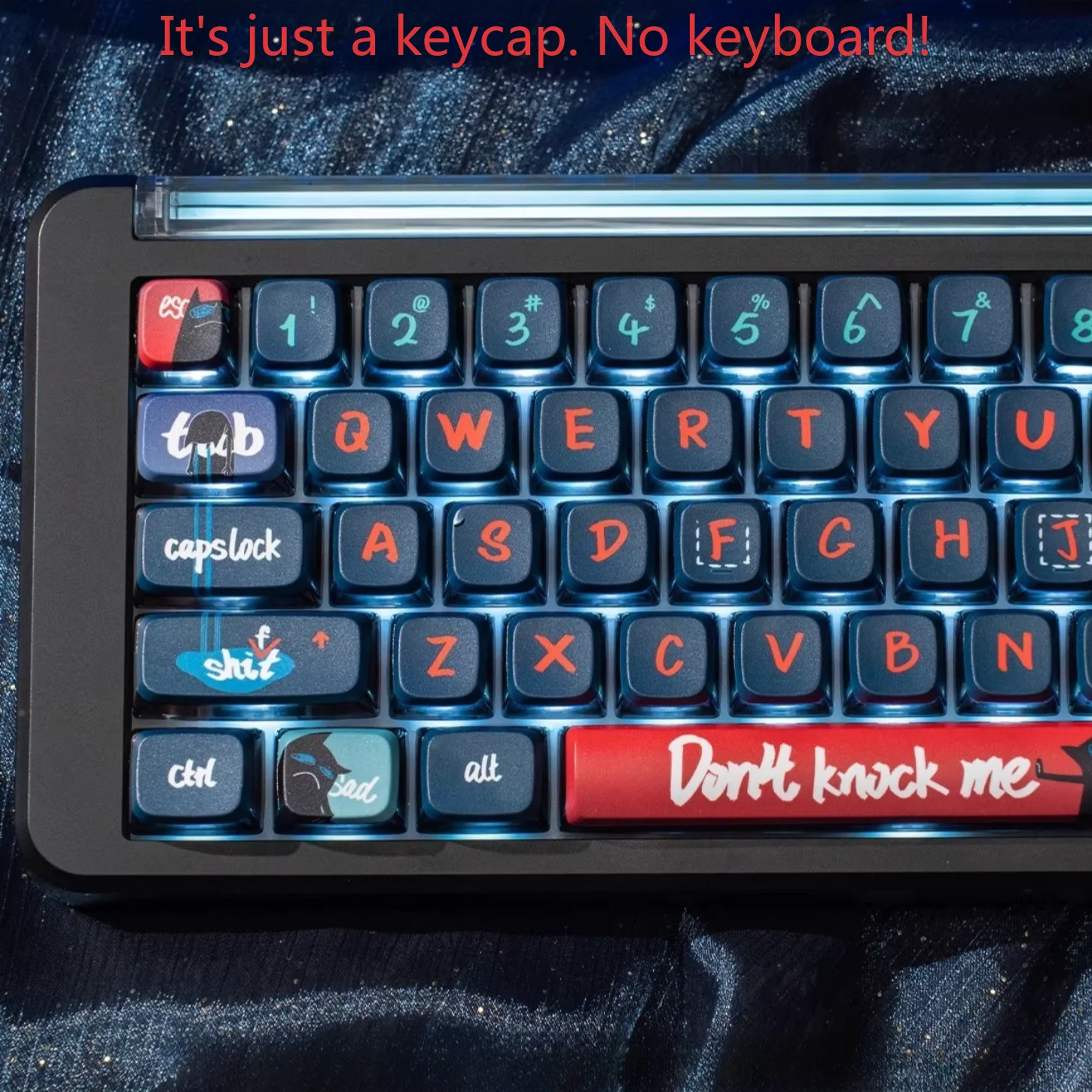 Фото Комплект клавиш Dark Cat PBT MDA, прозрачный колпачок 120, совместимый с механической клавиатурой 61/75/87/104/108 №5